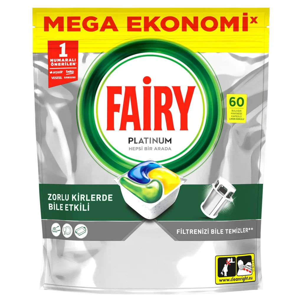 قرص ماشین ظرفشویی فیری پلاتینیوم FAIRY PLATINUM بسته 60 عددی