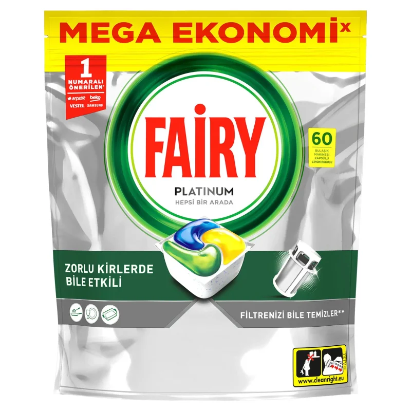 خرید و قیمت قرص ماشین ظرفشویی فیری پلاتینیوم FAIRY PLATINUM بسته 60 عددی