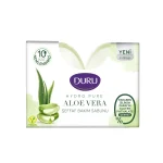 خرید و قیمت صابون شیشه ای دورو سبز مدل مدل آلوورا DURU ALOE VERA بسته 2 عددی