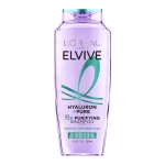 خرید و قیمت شامپو لورآل مدل هیدرا پیور هیالورونیک برای موهای چرب L'Oréal Elvital Hydra Hyaluronic Pure حجم 300 میلی لیتر