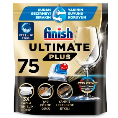 خرید و قیمت قرص ماشین ظرفشویی فینیش التیمیت پلاس finish ultimate plus بسته 75 عددی