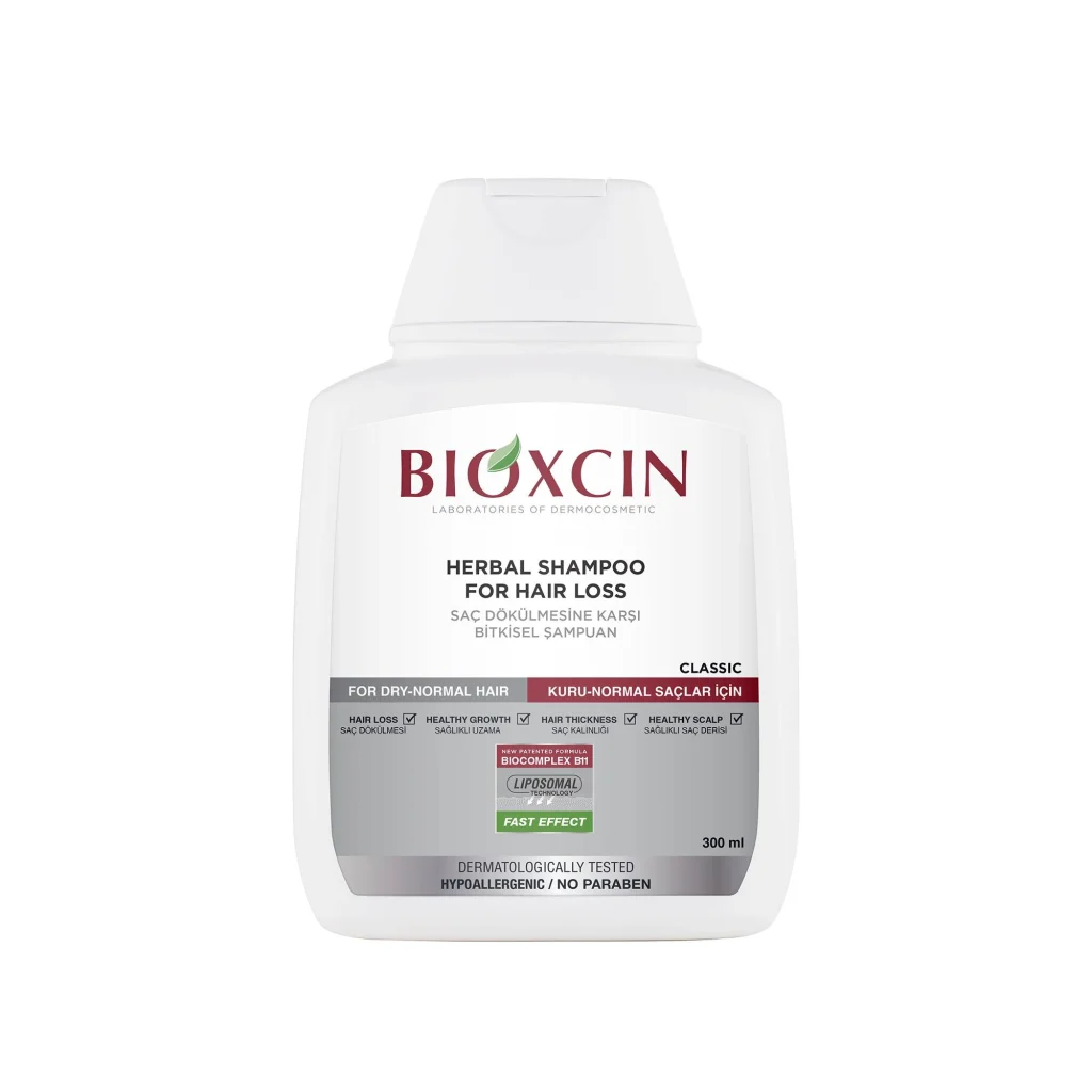 شامپو مو بیوکسین مدل کلاسیک مخصوص مو های خشک BIOXCIN CLASSIC حجم 300 میلی لیتر