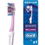 مسواک دستی سه بعدی سفید کننده اورال بی مدل 3D وایت برلیانس Oral-B 3D White Brilliance Medium Manual Toothbrush - Image 2