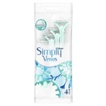 خرید و قیمت خود تراش زنانه دو تیغ ژیلت ونوس Gillette Simply Venus بسته 4 عددی