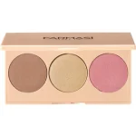 خرید و قیمت پالت سه‌تایی رژگونه، هایلایتر و کانتور فارماسی Farmasi Face Palette – Blush, Highlighter & Contour (3in1)