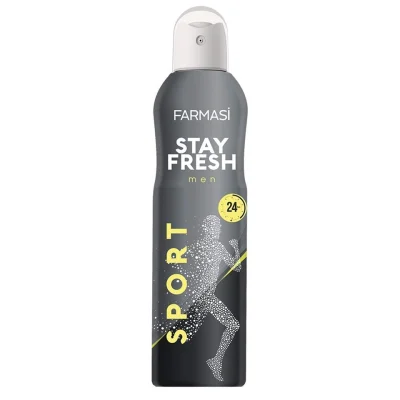 خرید و قیمت اسپری بدن ضد تعریق ۲۴ ساعته مردانه فارماسی رایحه اسپرت Farmasi SPORT STAY FRESH حجم 150 میلی لیتر