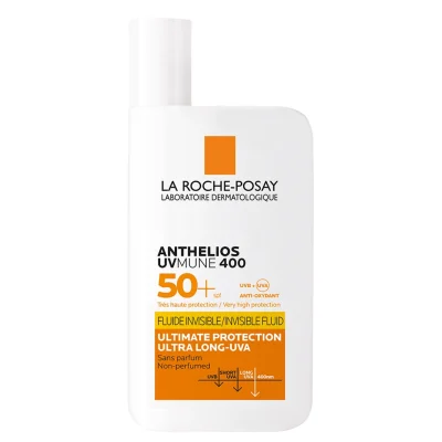 خرید و قیمت کرم ضد آفتاب بی رنگ نامرئی فلوئیدی لاروش پوزای LA ROCHE POSAY ANTHELIOS UVMUNE 400 FLUIDE INVISIBLE SPF50 حجم 50 میلی لیتر