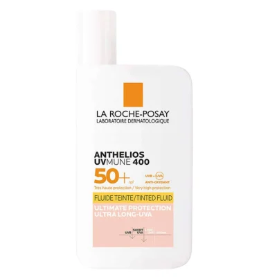 خرید و قیمت کرم ضد آفتاب بی رنگ تینت فلوئیدی لاروش پوزای LA ROCHE POSAY ANTHELIOS UVMUNE 400 FLUIDE TEINTÉ SPF50 حجم 50 میلی لیتر