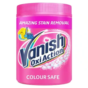 خرید و قیمت پودر لکه بر ونیش مخصوص لباس های رنگی Vanish Oxi Action COLOUR SAFE وزن 480 گرم
