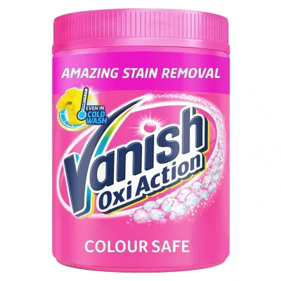خرید و قیمت پودر لکه بر ونیش مخصوص لباس های رنگی Vanish Oxi Action COLOUR SAFE وزن 480 گرم