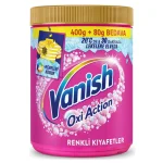 خرید و قیمت پودر لکه بر ونیش مخصوص لباس های رنگی Vanish Oxi Action COLOUR SAFE وزن 480 گرم