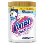 خرید و قیمت پودر لکه بر ونیش مخصوص لباس های سفید Vanish Oxi Action CRYSTAL WHITE وزن 480 گرم
