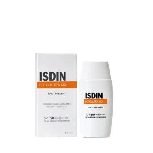 خرید و قیمت کرم ضد آفتاب ضد لک بی رنگ اسپات پریونت ایزدین Isdin Foto Ultra 100 Spot Prevent SPF50 حجم 50 میلی لیتر