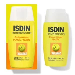 خرید و قیمت کرم ضدآفتاب فیوژن واتر مجیک آلکاراز ISDIN FUSION WATER MAGIC ALCARAZ SPF50 حجم 50 میلی لیتر