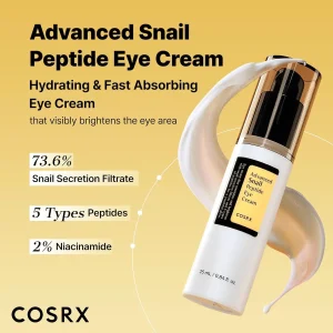 خرید و قیمت کرم دور چشم حلزون و پپتاید کوزارکس COSRX Advanced Snail Peptide Eye Cream حجم 25 میلی لیتر