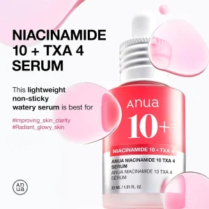 خرید و قیمت سرم ضد لک نیاسینامید %۱۰ + ترانگزامیک اسید ۴ آنوا Anua Niacinamide 10% + TXA ۴% Dark Spot Correcting Serum حجم 30 میلی لیتر