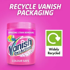 خرید و قیمت پودر لکه بر ونیش مخصوص لباس های رنگی Vanish Oxi Action COLOUR SAFE وزن 480 گرم