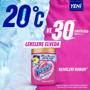 خرید و قیمت پودر لکه بر ونیش مخصوص لباس های رنگی Vanish Oxi Action COLOUR SAFE وزن 480 گرم