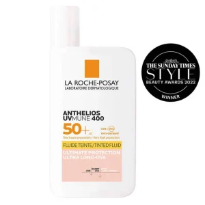 خرید و قیمت کرم ضد آفتاب بی رنگ تینت فلوئیدی لاروش پوزای LA ROCHE POSAY ANTHELIOS UVMUNE 400 FLUIDE TEINTÉ SPF50 حجم 50 میلی لیتر