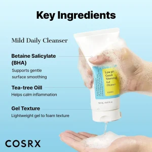 ژل شستشوی صورت کوزارکس مدل گود مورنینگ با PH پایین Cosrx Low pH Good Morning Gel Cleanser حجم 150 میلی لیتر