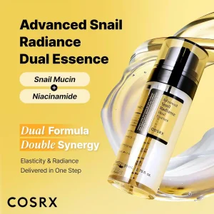 خرید و قیمت اسنس دوگانه حلزون کوزاركس COSRX Advanced Snail Radiance Dual Essence حجم 80 میلی لیتر