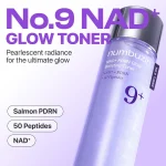 تونر پپتاید PDRN و NAD شماره ۹ درخشان تقویت کننده و ضد چروک نامبوزین numbuzin No.9NAD+ PDRN Glow Boosting Toner حجم 150 میلی لیتر