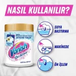 خرید و قیمت پودر لکه بر ونیش مخصوص لباس های سفید Vanish Oxi Action CRYSTAL WHITE وزن 480 گرم