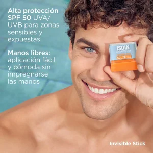 خرید و قیمت ضد آفتاب استیکی ایزدین Isdin Invisible Sunscreen Stick SPF50 وزن 10 گرم 