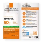 کرم ضد آفتاب بی رنگ کنترل چربی فلوئیدی لاروش پوزای LA ROCHE POSAY ANTHELIOS UVMUNE 400 OIL CONTROL FLUID SPF50 حجم 50 میلی لیتر