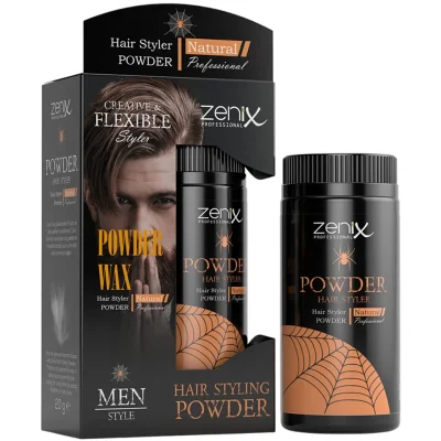 خرید و قیمت واکس پودری حالت دهنده مو سری طبیعی زنیکس zenix men series hair style powder wax natural وزن 20 گرم