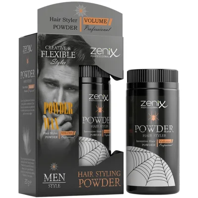 خرید و قیمت واکس پودری حالت دهنده مو سری خلاقانه زنیکس zenix men series hair style powder wax inventive وزن 20 گرم