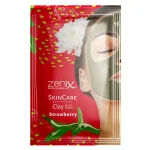 خرید و قیمت ماسک صورت خاک رس و توت فرنگی ساشه‌ای زنیکس zenix clay face mask strawberry sachets وزن 20 گرم