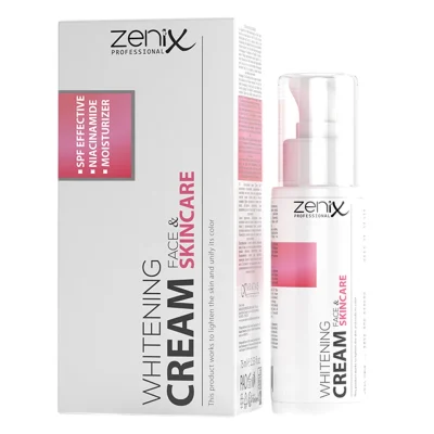 خرید و قیمت کرم سفید کننده صورت و بدن زنیکس zenix skin care cream whitening حجم 70 میلی لیتر