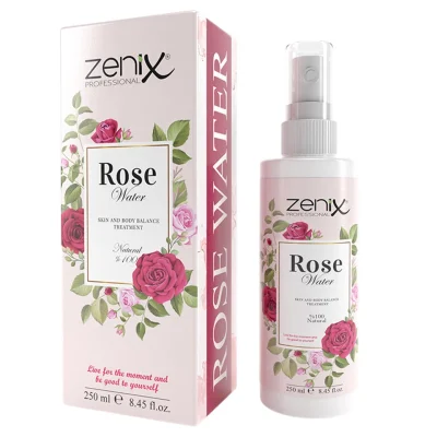 خرید و قیمت پاک کنننده صورت گل رز زنیکس zenix face skin care rose water حجم 250 میلی لیتر