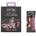 خرید و قیمت کیت مراقبت از مو و درمان مو با آرگان و کراتین زنیکس zenix hair care treatment argan keratin hair kit حجم 500+500+130 میلی لیتر