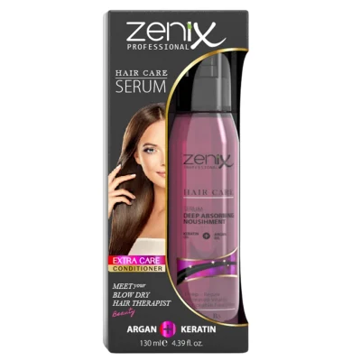 خرید و قیمت کرم مو آرگان کراتین و مراقبت از مو زنیکس zenix hair care treatment argan keratin hair serum oil حجم 130 میلی لیتر