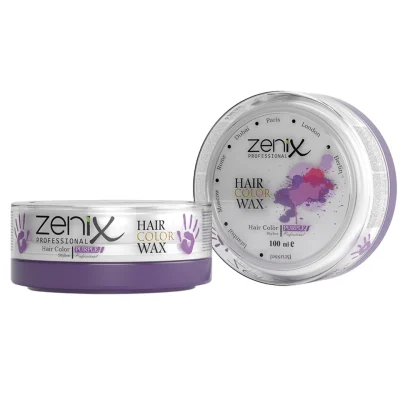 خرید و قیمت واکس رنگ مو مدل بنفش زنیکس zenix hair style wax color purple حجم 100 میلی لیتر