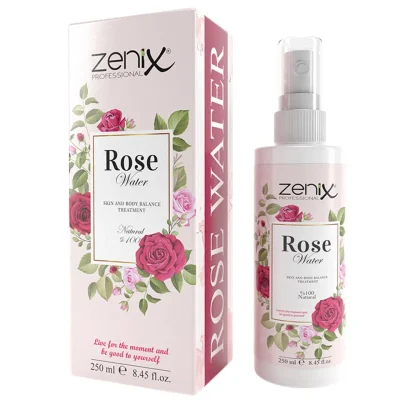 خرید و قیمت اسپری آبرسان گل رز زنیکس zenix face skin care rose water حجم 250 میلی لیتر