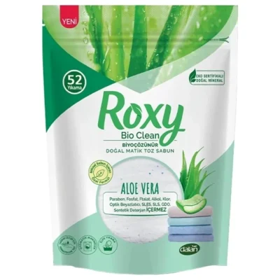 خرید و قیمت پودر صابون لباس روکسی رایحه آلوئه ورا Roxy Bio Clean ALOE VERA وزن 800 گرم
