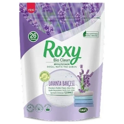 خرید و قیمت پودر صابون لباس روکسی رایحه لاوندر Roxy Bio Clean LAVANTA BAHÇESİ وزن 800 گرم