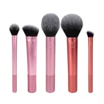 ست براش ۵ تیکه ریل تکنیک رژگونه، هایلایتر، کرم پودر، کانتور و سایه بینی REAL TECHNIQUES face essentials - Image 2