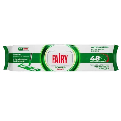 خرید و قیمت دستمال مرطوب طی چند منظوره فیری رایحه صابون سفید FAIRY mop uyumlu BEYAZ SABUN بسته 50 عددی