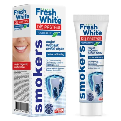 خرید و قیمت خمیر دندان مخصوص افراد سیگاری فرش وایت Fresh White TOOTHPASTE smokers