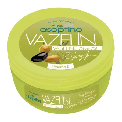 خرید و قیمت وازلین حاوی ویتامین E سیر آسپتین رایحه زیتون cire aseptine VASELINE Olive Oil حجم 200 میلی لیتر