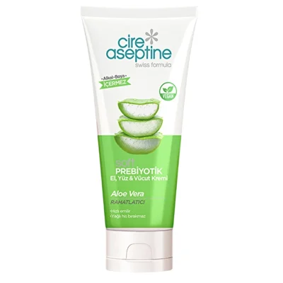خرید و قیمت کرم دست و صورت و بدن سیر آسپتین رایحه آلوئه ورا cire aseptine PREBİYOTİK Aloe Vera حجم 200 میلی لیتر