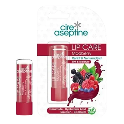 خرید و قیمت بالم لب رنگی هیالونیک سیر آسپتین طعم مدبری cire aseptine LIP CARE Madberry حجم 200 میلی لیتر