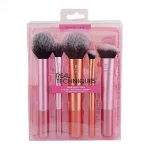 خرید و قیمت ست براش ۵ تیکه ریل تکنیک رژگونه، هایلایتر، کرم پودر، کانتور و سایه بینی REAL TECHNIQUES face essentials