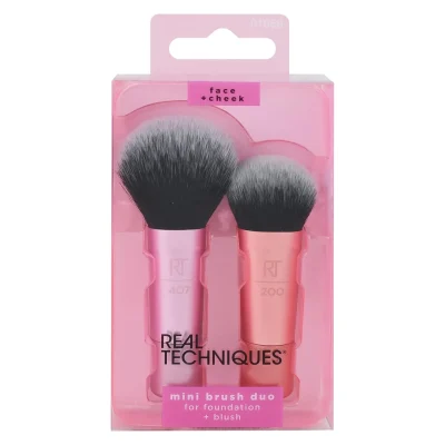 خرید و قیمت براش مینی ریل تکنیک رژ گونه و کرم پودر Real Techniques Mini Brush set