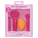 خرید و قیمت ست براش ۴ تیکه مینی ریل تکنیک REAL TECHNIQUES MINI HOIDAZE BRUSH + SPONGE SET