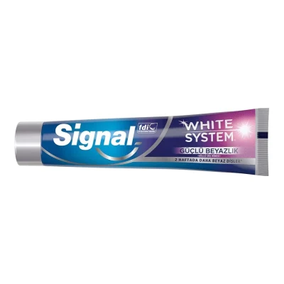 خرید و قیمت خمیر دندان سفید کننده وایت سیستم سیگنال مدل سفیدی قوی Signal WHITE SYSTEM GÜÇLÜ BEYAZLIK حجم 75 میلی لیتر